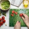 thumbnail image 3 of Bamboo Print Cutting Board, Image of Bamboo Trees in Rain Forest Far Eastern Wildlife Tropical Nature Inspired, Decorative Tempered Glass Cutting and Serving Board, Large Size, Green, by Ambesonne, 3 of 5