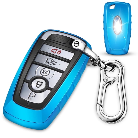 Flexible TPU Protective Case Cover with Keychain for Ford Fusion F150 Escape Edge Mustang 2017 2018 2019 3 4 5 Button Smart Remote Key Fob Shell
