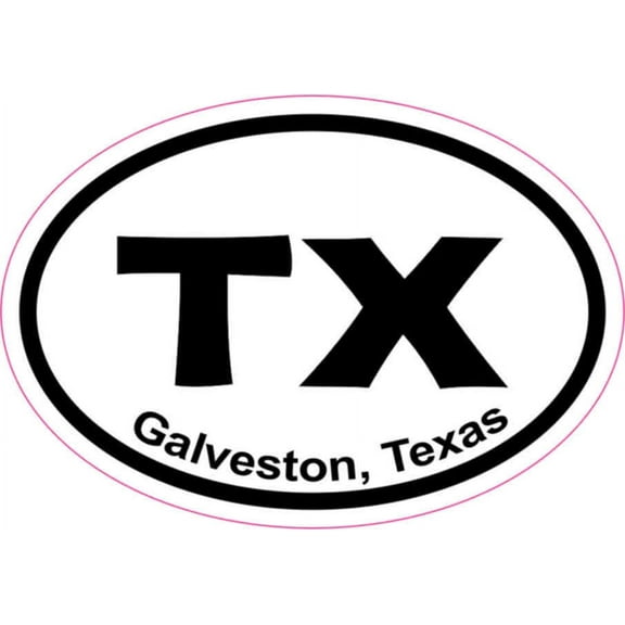 3in x 2in Oval Galveston Sticker