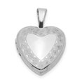 thumbnail image 1 of 925 Sterling Silver Twisted Border 12mm Heart Locket Pendant Charm, 1 of 7