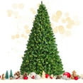 thumbnail image 2 of Patiojoy Pre-Lit Hinged Lifelike Xmas Tree, 9FT Lush Artificial Christmas Tree W/2264 PVC Tips 850 LED Lights 8 Flash Modes, 2 of 10