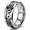 Silver Gear, variant on Titanium Steel Gear Spinner Ring for Men & Women, 8mm Rotating U-Shaped Geometric Band, Unisex Fidget Anxiety Ring