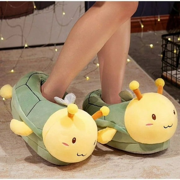Creative Women and Men Animal Cotton Shoes 2023 Ins Hot Cartoon Shark Bee Turtle Fur Slippers Womens Thickened Insulation Shoes