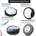 thumbnail image 3 of 2 Pcs Miroirs Rotatifs 360° Point Aveugle, Grand Angle HD avec Blin Auto-Adhésif 3M, 3 of 5