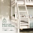 thumbnail image 5 of DTTRA Twin over Full Bunk Bed with Storage Drawers, Curved Guardrails & Side Shelves, Beige, 5 of 8