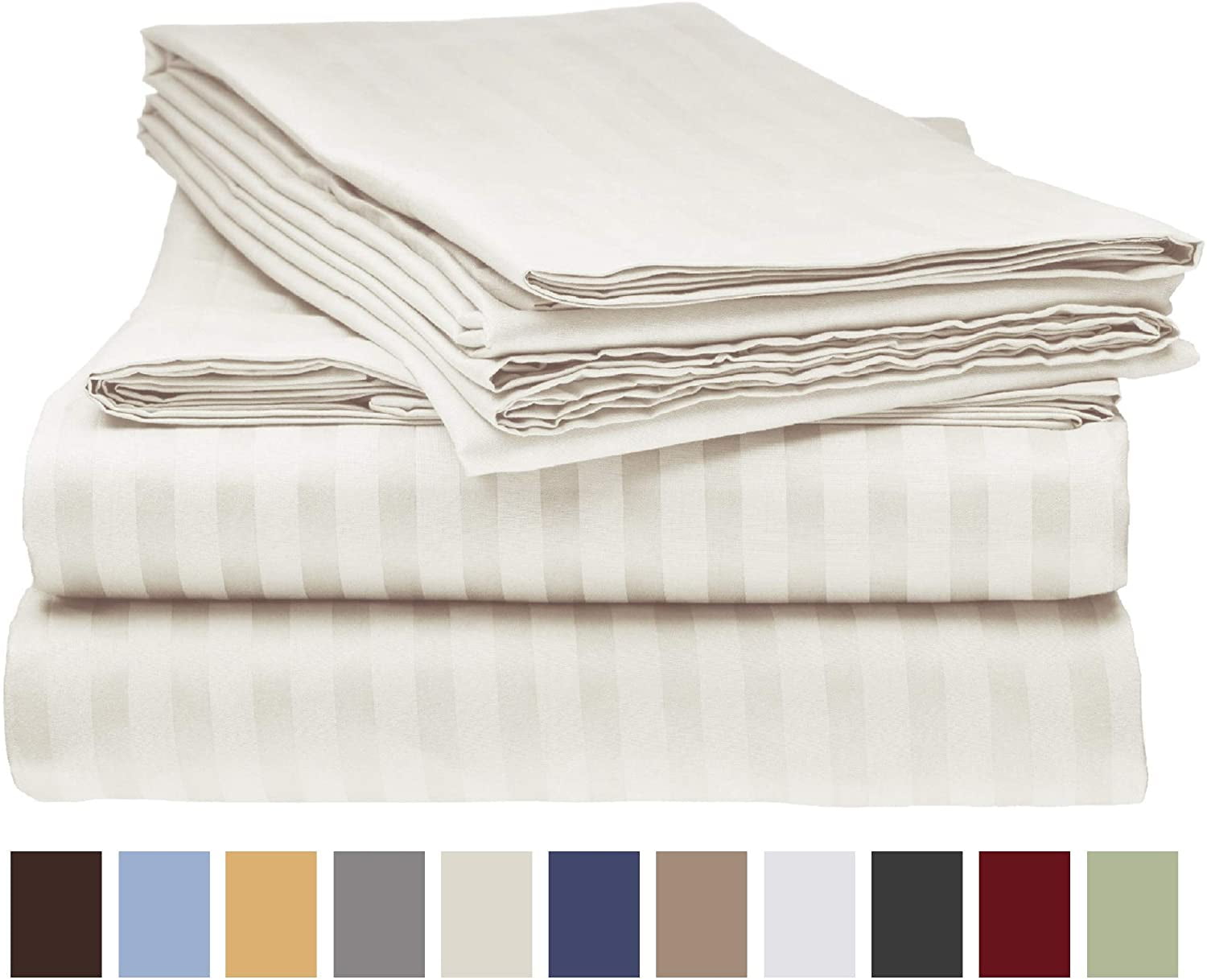 HOMESCAPES Parure housse de couette 100 % coton égyptien 330 fils