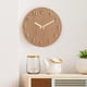 thumbnail image 4 of Reloj colgante redondo de 12 pulgadas, minimalista, silencioso, con números de madera 3D. Marrón, 4 of 8