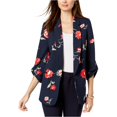 thumbnail image 1 of Nine West Floral Blazer chamarra para mujer, azul, pequeño Nine West Sin botón, 1 of 2