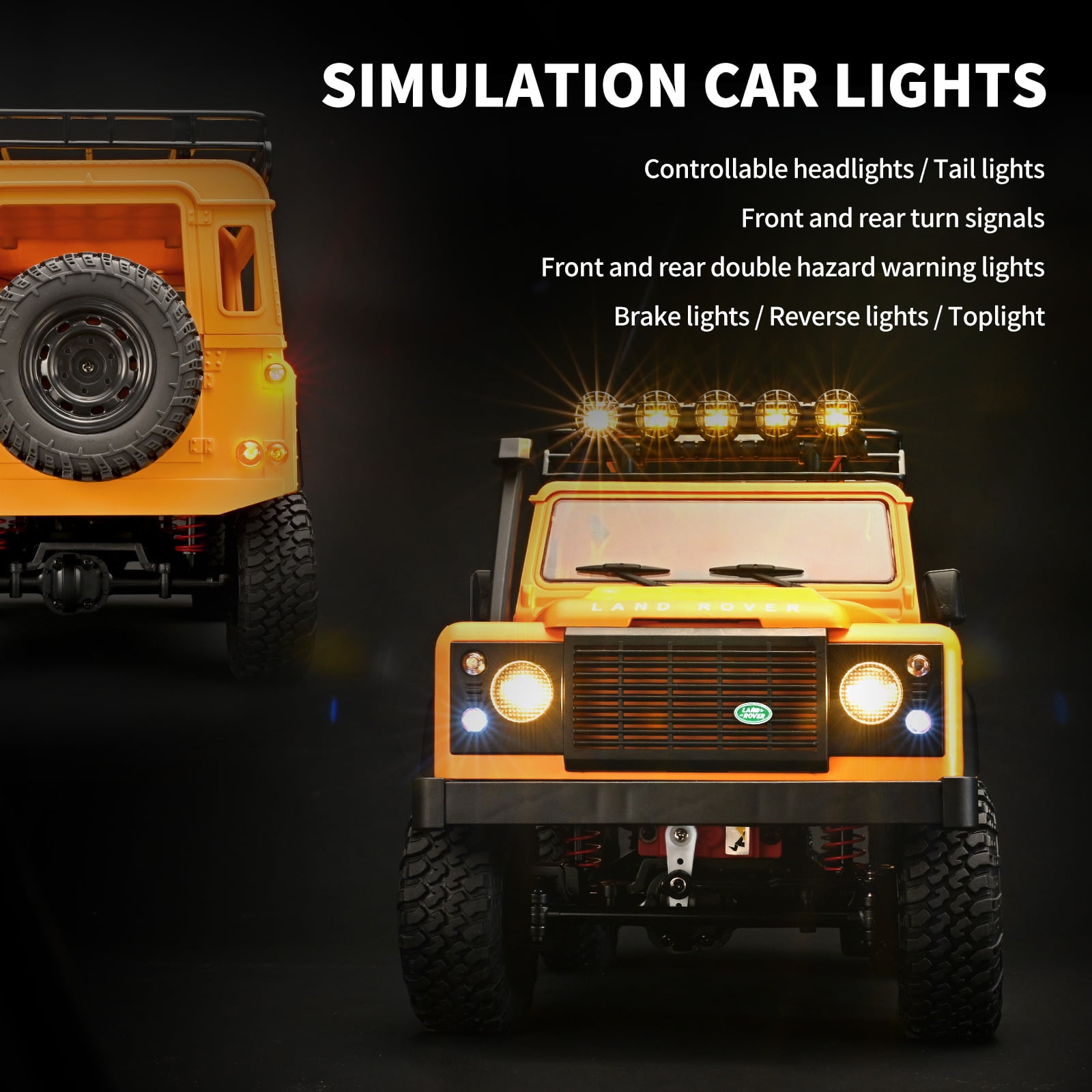 Anmyjuly 1/12 Scale Land Rover RC Rock Crawler - 4x4 RTR Off-Road Truck w/ Upgraded Chassis, 280 Motor & Proportional Control (2025 Hobby Grade Adult Toy)