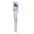thumbnail image 5 of Primal Silver Sterling Silver Rhodium Tanzanite and Diamond Ring, 5 of 10