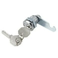 thumbnail image 5 of 2pcs 20mm Cylinder Zinc Alloy Chrome Plated Hook Cam Lock w Key, Keyed Different, 5 of 6