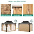 thumbnail image 4 of Luku 10x12FT Outdoor Hardtop Gazebo with Galvanized Iron Roof, Sturdy Aluminum Frame, Netting & Curtains, Wind Snow Resistant Permanent Gazebo for Patio, Lawn, Pool, Deck, 4 of 8