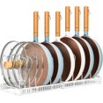 thumbnail image 1 of Pot Rack Organizer -Expandable Pot and Pan Organizer for Cabinet,Pot Lid Organizer Holder with 10 Adjustable Compartment for Kitchen Cabinet Cookware Baking Frying Rack, 1 of 8