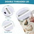 thumbnail image 5 of 30 oz Insulated Stainless Steel Tumbler Double Wall Stainless Steel Tumbler with 2-Way Drinking Watercolor Farm Animals, 5 of 9