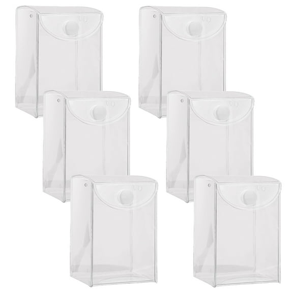 Luxshiny 6Pcs Transparent Figure Storage Box Square Mini Doll Container Collectors