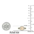 thumbnail image 5 of Dazzlingrock Collection 7mm Cushion Morganite & Round White Diamond Halo Split Shank Engagement Ring for Women (0.25 ctw, Color I-J, Clarity I2-I3) in 10K Yellow Gold, Size 6.5, 5 of 6