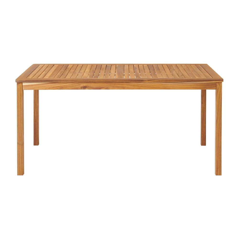Okemo Acacia Wood Outdoor Dining Set with Table and 4 Chairs with cushions