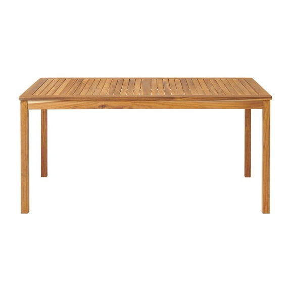 Alaterre Furniture Okemo Acacia Wood Outdoor Dining Table, Natural