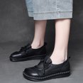 thumbnail image 7 of Lovskoo 2024 Women's Dress Leather Shoes Slip-On Platform Loafers Casual Comfortable Loafer Shoes Indoor Outdoor Black, 7 of 7