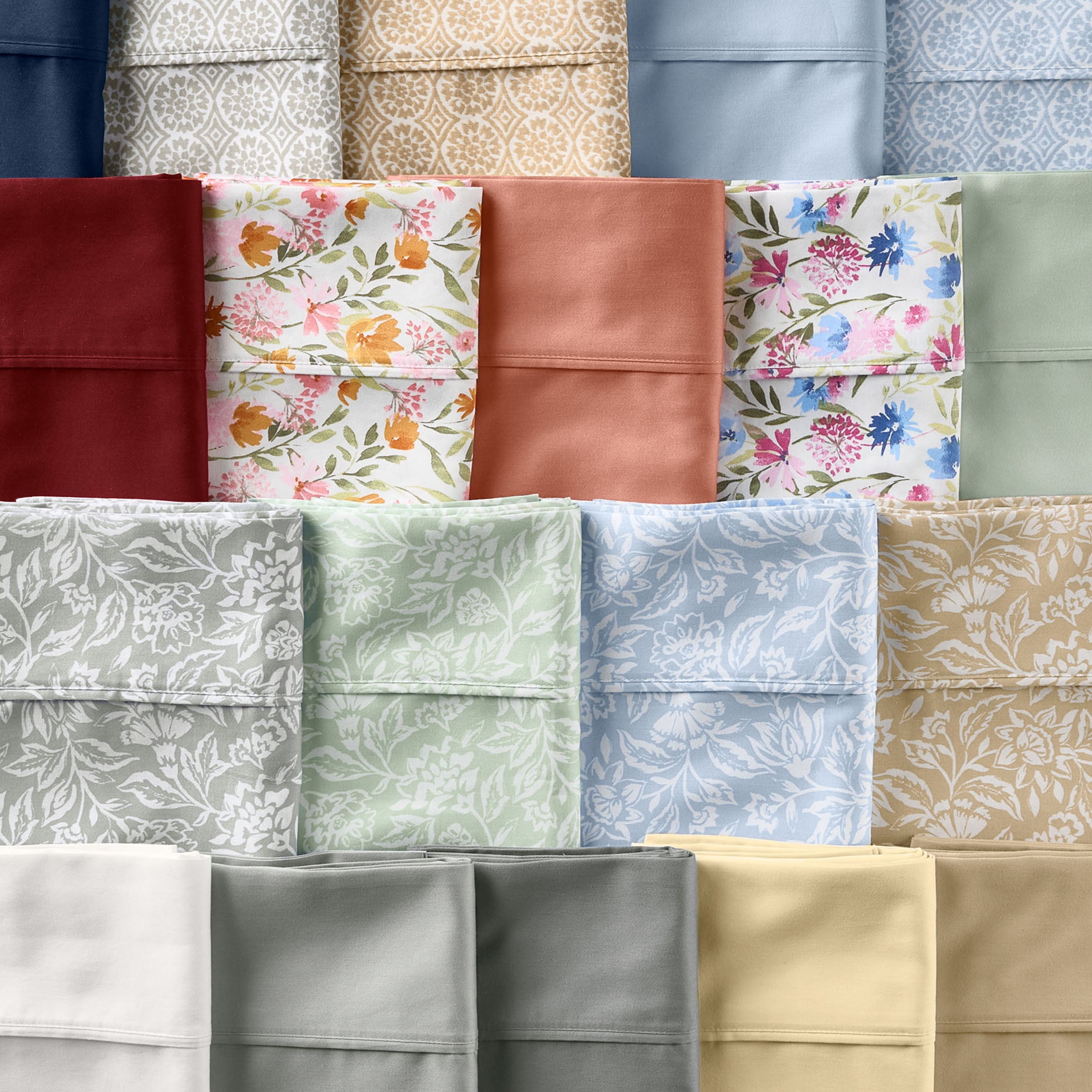 Better Homes & Gardens 2-Piece 300 Thread Count Cotton Sateen Pillowcase Set, Suzani Soft Silver, King
