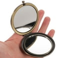 thumbnail image 4 of Weiweiguan Miroir de Maquillage Portable en Bois Métal Miroir Rond Miroir Pliant Rétro pour Femmes, 4 of 6