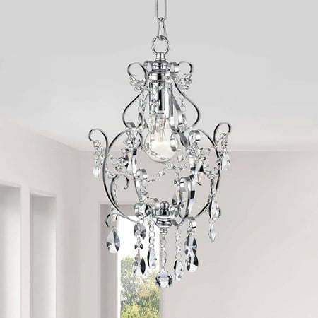 

Amorette Chrome Mini Flush Chandeliers Crystal Chandelier Lighting 1 Light Ceiling Light Fixtures for Bedroom Bathroom Loft Kitchen