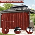 thumbnail image 3 of Pakunoda 11.5' X 6.5' Gazebo Universal Replacement Privacy 4-Panel Curtains, Waterproof Outdoor Curtains Terrared Sidewall with Zipper for Patio Garden Backyard 10' X 13' Gazebo, Curtain Only, 3 of 8