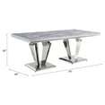 thumbnail image 5 of ACME Satinka Dining Table in Light Gray and Mirrored Silver, 5 of 5