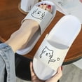 thumbnail image 3 of JeashCHAT Sandals for Women, Slide Sandals Unisex Fashion Color Cute Pattern Set Toe Flip Flops Home Slippers (White), 3 of 4