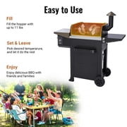 Z GRILLS Flame Expert 572 Sq.in Cooking Area 8 in 1 Wood Pellet Grill & Smoker with Direct Flame Searing, Auto Temperature Control for Outdoor BBQ, Bronze-6002B