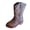Brown, variant on YLYL Girls Mid Calf Boots Classic Embroidered Round Toe Waterproof Non Slip Cowboy Cowgirl Western Riding Boots