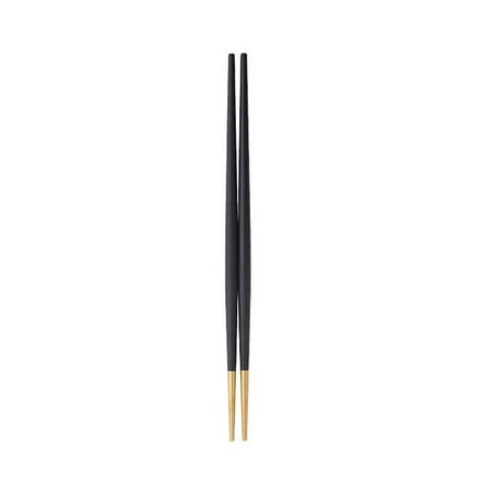 

Stainless Steel Pointed Ends Chopsticks Japanese Style Non-slip Cuisine Chopsticks Tableware for Home Restaurant (Black and Golden)