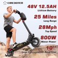 Circooter Electric Scooter for Adult, 1600W/800W Motor, 28 Mph Top