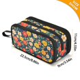 thumbnail image 4 of FORMRS Pencil Case with 3 Compartments Zipper Pouch, Elementary School Level and up, Vibrant Flowers, 4 of 8