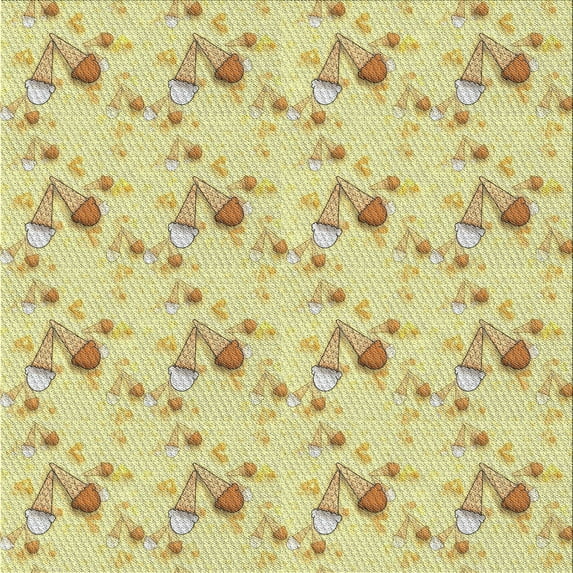 Ahgly Company Indoor Square Patterned Caramel Brown Novelty Area Rugs, 8' Square
