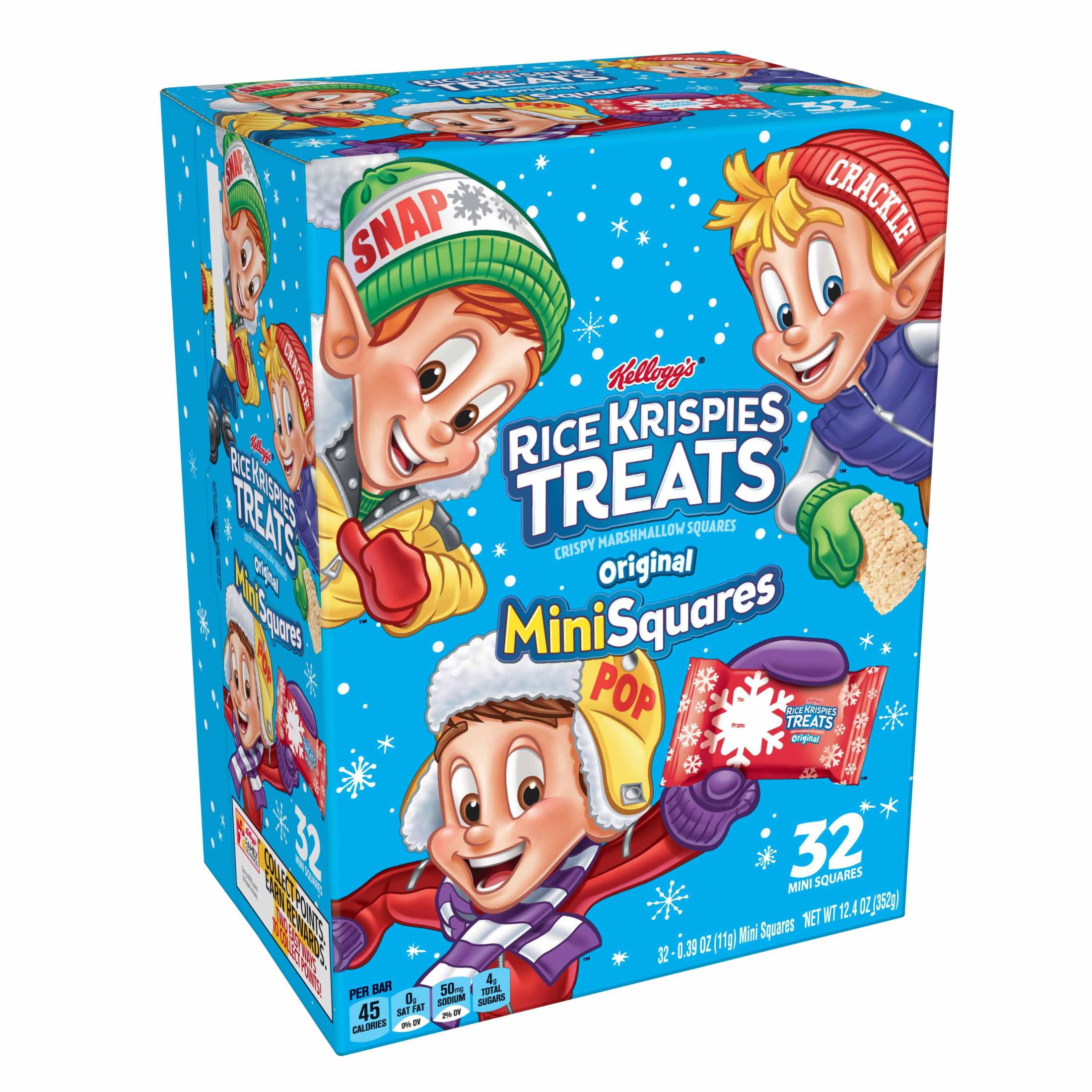 Kellogg's Rice Krispies Treats Mini Marshmallow Snack Bars, Original, 12.4 oz, 32 Count
