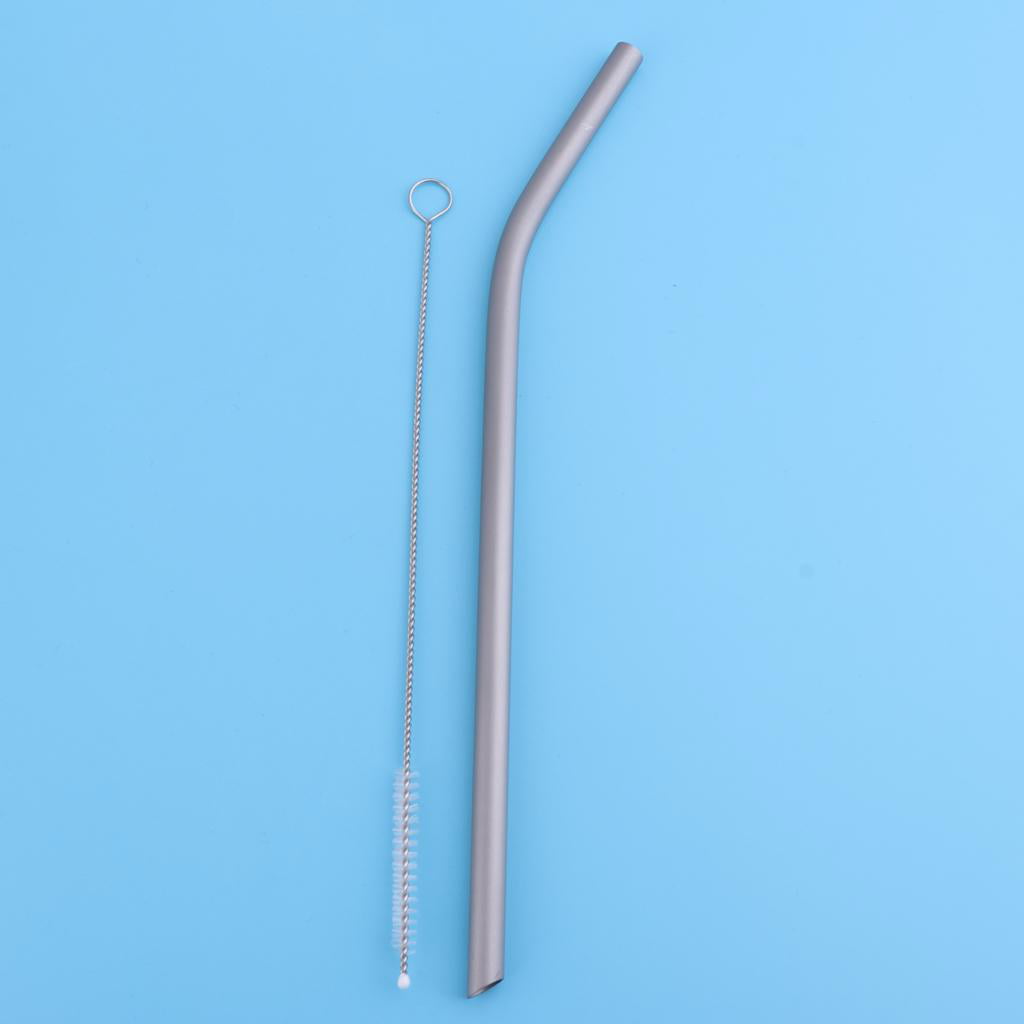 Brush for Home Outdoor Camping Picnic Ultra Light Titanium Drinking Straw 