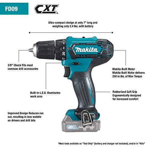 Makita FD09R1 12V max CXT Lithium Ion Cordless 3 8