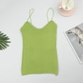 thumbnail image 4 of GigrtiJin Women's V-Neck Knitted Vest Sleeveless Solid Color Camisole Top Spring Fall Slim Spaghetti Strap Tank Tops, 4 of 4