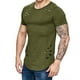 thumbnail image 2 of Blusa cómoda de manga corta para hombre con agujeros en la moda de verano Pompotops  oipoqjl32607, 2 of 7
