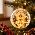 thumbnail image 6 of Clearance! Christmas Ornaments Light Up Ball 3D Snow Globe Scene Inside with Warm LED Lights for Tree Decor Hanging Bauble Holiday Party Indoor Home Decoration, 6 of 7
