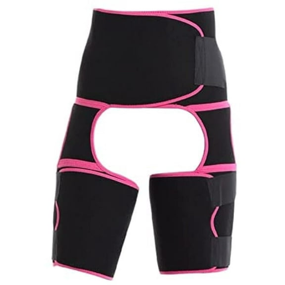 Hip Groin Support for Men & Women, Hip Brace Thigh Compression Sleeve, Injury Strap for Pulled Muscle Strain for Hip Pain Relief Fits Both Leg,Pink,Medium