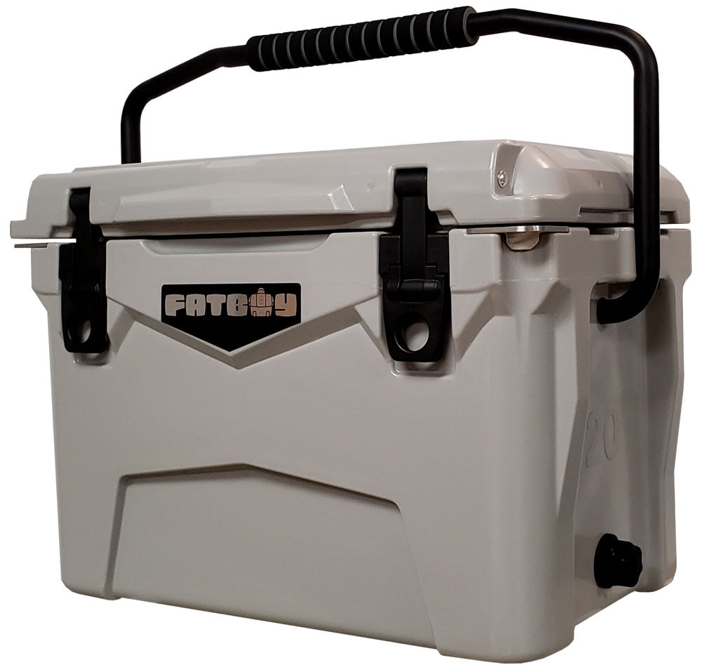 Fatboy 20 Quart Roto Molded Hard Sided Cooler Gray