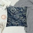 thumbnail image 2 of GOSMITH  Throw Pillow Covers Damask Seaweed Floral Cobalt Blue Nouveau Decorative Square Pillowcases Cushion Cover, 2 of 5