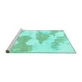 thumbnail image 2 of Ahgly Company Machine Washable Indoor Rectangle Abstract Turquoise Blue Modern Area Rugs, 5' x 7', 2 of 4