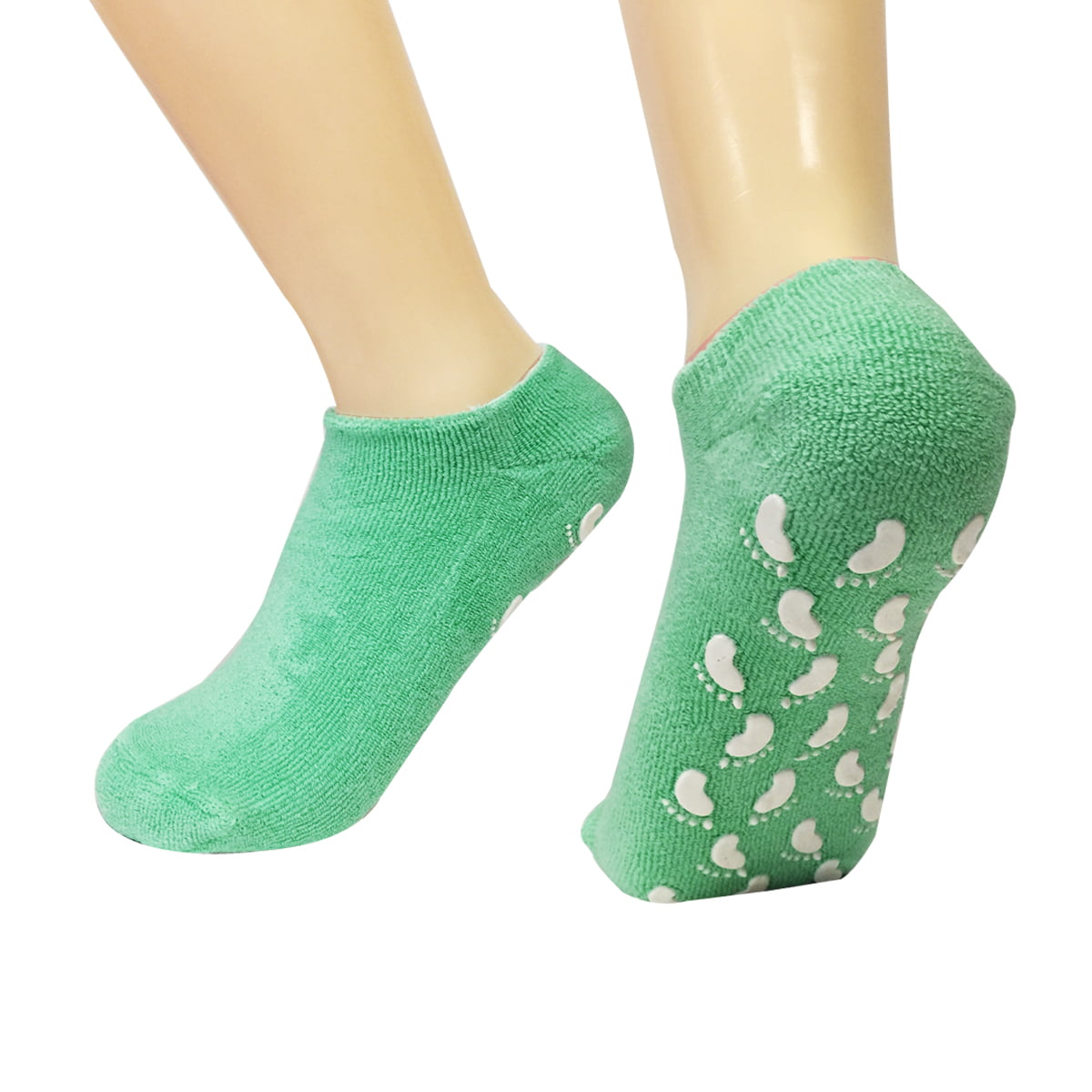 Wrapables Women Ankle Length Non-Skid Gripper Socks (Set of 3), Blue