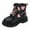 A01# Black113, variant on Huowey Girls Boots Ankle Booties Solid Color Short Boots Side Zipper Fashion Non Breathable Fall Winter Casual Warm Booties,White,18-24M