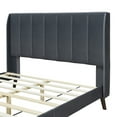 Sophisticated Gray Velvet Full Size Upholstered Platform Bed Tufted