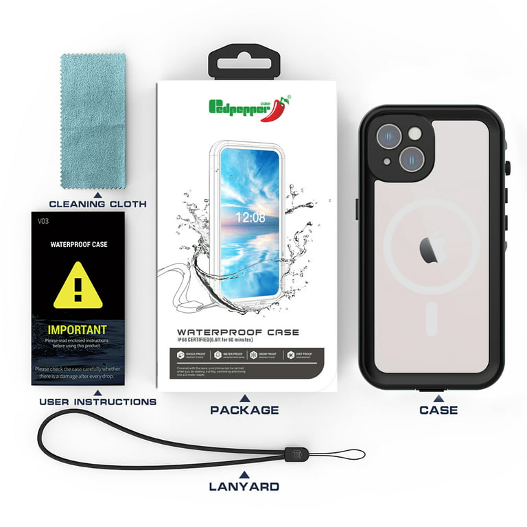 K-Lion for Samsung Galaxy A14 5G Waterproof Case, Fingerprint