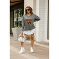 thumbnail image 7 of Women's Gameday Couture  Gray Washington Commanders French Terry V-Neck Pullover Sweatshirt, 7 of 7